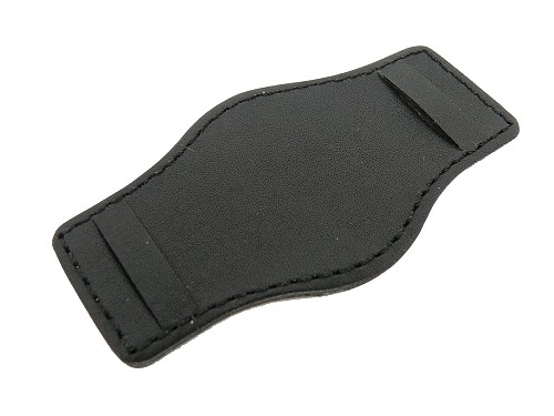 Lederunterlage fr Uhrenarmbnder aus Leder 20-24mm schwarz abgenht