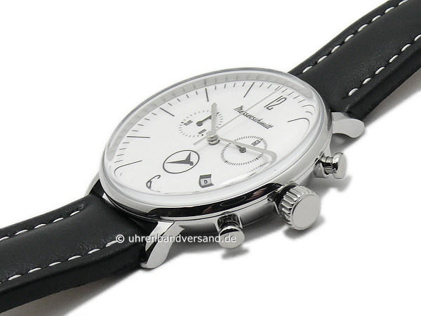 Herrenuhr (Quarz) Messerschmitt ME-4H175 Chronograph Edelstahl Ziffernblatt  weiss Made in Germany