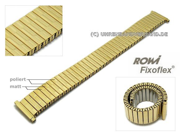 fixoflex uhrenarmband gold