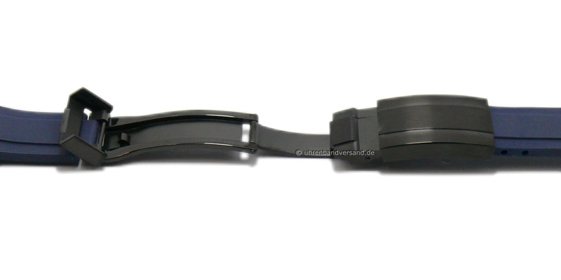 Uhrenarmband Bolea 20mm Schwarz Allig.-Praeg. Helle Naht Titan