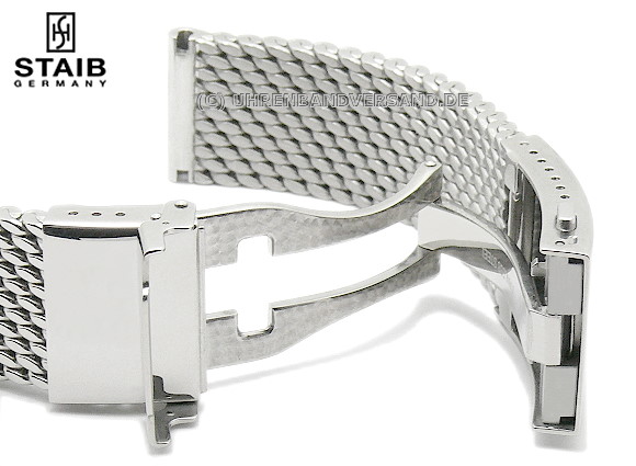 Uhrenarmband St-MD08 20mm kurz Milanaise grobes Geflecht von STAIB