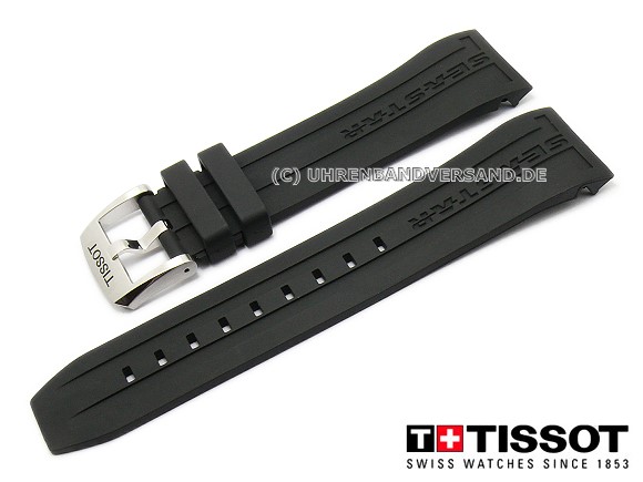 Original Ersatzbänder TISSOT T066.427A Rubber schwarz Rundanstoß