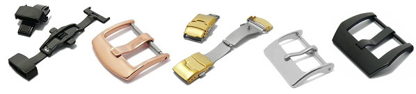 Schlie�en f�r Uhrenarmb�nder aus Leder, Rubber, Edelstahl & mehr...