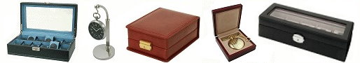 Uhrenboxen, Uhrenetuis, Uhrenaufsteller & mehr