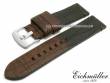 ABVERKAUF: Uhrenarmband 20mm dunkelbraun/sepiabraun Leder Vintage-Look abgen&auml;ht von EICHM&Uuml;LLER (Schlie&szlig;enansto&szlig; 20 mm)
