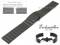 Uhrenarmband 20mm schwarz Edelstahl...
