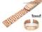 Uhrenarmband Edelstahl 22mm massiv rosé...