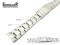 Uhrenarmband 20mm Edelstahl massiv teilweise...