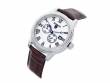 ABVERKAUF: Automatik-Armbanduhr Edelstahl silberfarben Ziffernblatt wei&szlig; Lederband von RIEDENSCHILD (*RS*HU*)