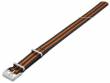 Uhrenarmband 18mm schwarz Nylon (Seatbelt) orange Streifen einlagiges Durchzugsband im NATO-Style